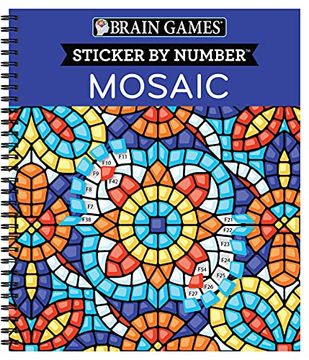 portada Brain Games - Sticker by Number: Mosaic (20 Complex Images to Sticker) (en Inglés)
