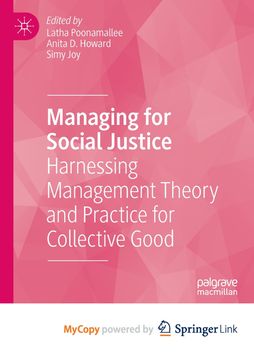 portada Managing for Social Justice. Harnessing Management Theory and Practice for Collective Good