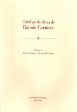 portada Catálogo de obras de Ramón Carnicer (Patrimonio Musical Español)