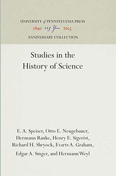 portada Studies in the History of Science (in English)