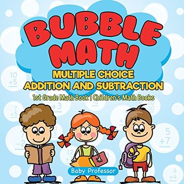 portada Bubble Math Multiple Choice Addition and Subtraction - 1st Grade Math Book | Children's Math Books