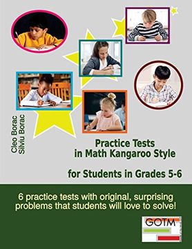 portada Practice Tests in Math Kangaroo Style for Students in Grades 5-6: Volume 3 (Math Challenges for Gifted Students) (en Inglés)