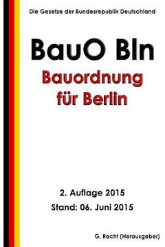 portada Bauordnung für Berlin (BauO Bln), 2. Auflage 2015 (in German)