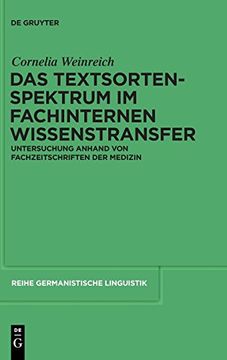 portada Das Textsortenspektrum im Fachinternen Wissenstransfer (Reihe Germanistische Linguistik) 