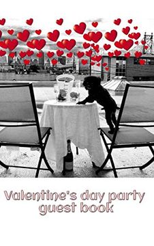 portada Valentine's day pom Doggy Cuteness Party Blank Guest Book (en Inglés)