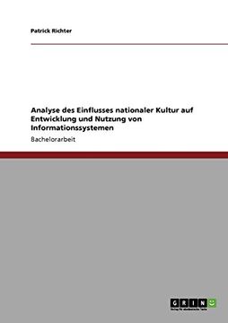 portada Analyse des Einflusses nationaler Kultur auf Entwicklung und Nutzung von Informationssystemen (German Edition)