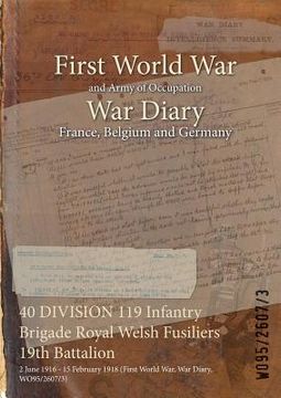 portada 40 DIVISION 119 Infantry Brigade Royal Welsh Fusiliers 19th Battalion: 2 June 1916 - 15 February 1918 (First World War, War Diary, WO95/2607/3) (en Inglés)