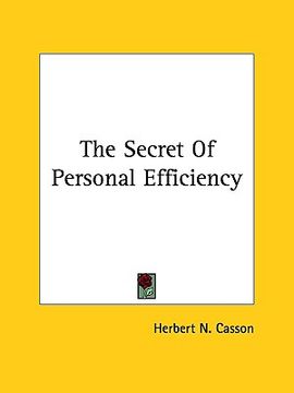 portada the secret of personal efficiency (in English)