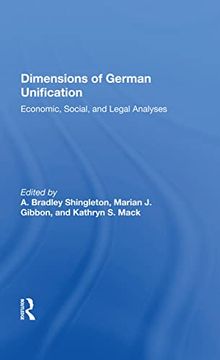 portada Dimensions of German Unification: Economic, Social, and Legal Analyses (en Inglés)