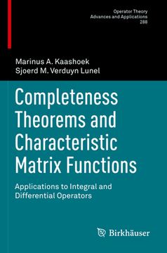 portada Completeness Theorems and Characteristic Matrix Functions: Applications to Integral and Differential Operators (en Inglés)