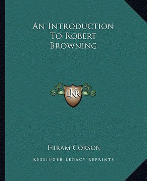 portada an introduction to robert browning (en Inglés)