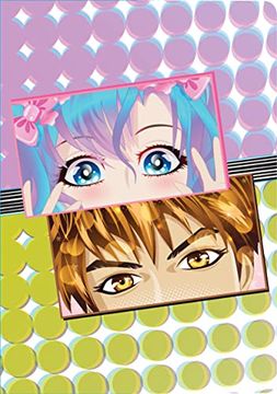 portada Manga Eyes Dotted Paperback Journal: Blank Notebook With Pocket 