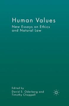 portada Human Values: New Essays on Ethics and Natural Law (in English)