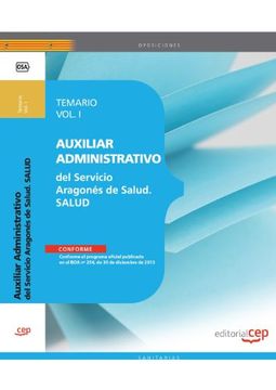 portada Auxiliar Administrativo del Servicio Aragonés de Salud. SALUD. Temario. Vol. I: 1