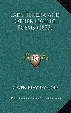 portada lady teresia and other idyllic poems (1873) (en Inglés)