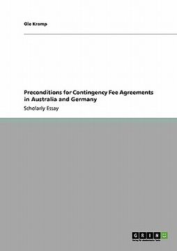portada preconditions for contingency fee agreements in australia and germany