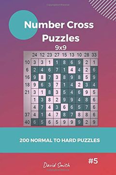 portada Number Cross Puzzles - 200 Normal to Hard Puzzles 9x9 Vol. 5 