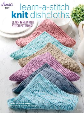 portada Learn-A-Stitch Knit Dishcloths (en Inglés)