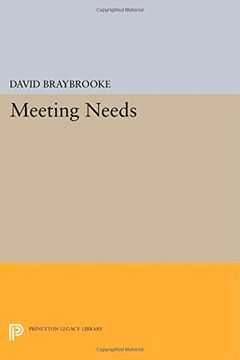 portada Meeting Needs (Princeton Legacy Library) (en Inglés)