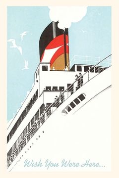 portada Vintage Journal Close up of Ocean Liner Travel Poster (en Inglés)