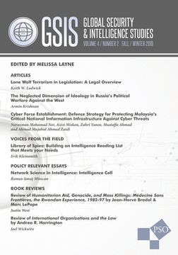 portada Global Security and Intelligence Studies: Volume 4, Number 2, Fall/Winter 2019 (in English)