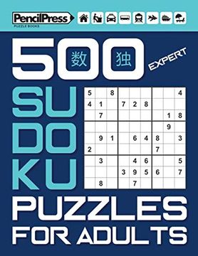 portada 500 Expert Sudoku Puzzles for Adults (with answers) (en Inglés)