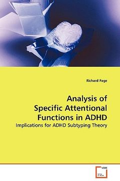 portada analysis of specific attentional functions in adhd (en Inglés)