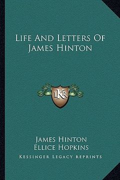 portada life and letters of james hinton (in English)