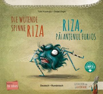 portada Die Wütende Spinne Riza: Kinderbuch Deutsch-Rumänisch mit Mp3-Hörbuch zum Herunterladen