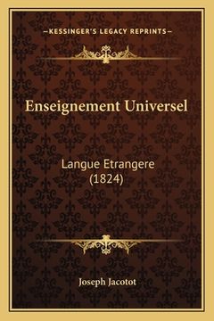 portada Enseignement Universel: Langue Etrangere (1824) (en Francés)