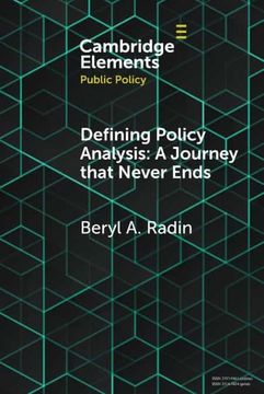 portada Defining Policy Analysis: A Journey That Never Ends (Elements in Public Policy) (in English)