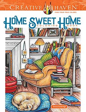 portada Creative Haven Home Sweet Home Coloring Book (in English)