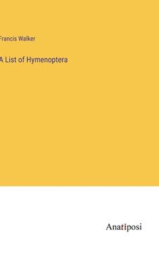 portada A List of Hymenoptera (in English)