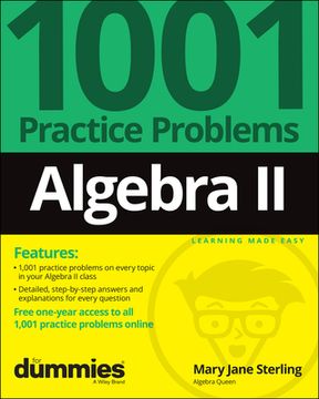 portada Algebra ii: 1001 Practice Problems for Dummies (+ Free Online Practice) (en Inglés)