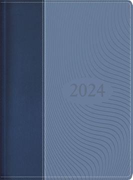 portada The Treasure of Wisdom - 2024 Executive Agenda - Two-Toned Blue: An Executive Themed Daily Journal and Appointment Book with an Inspirational Quotatio
