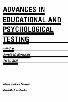 portada advances in educational and psychological testing: theory and applications (en Inglés)