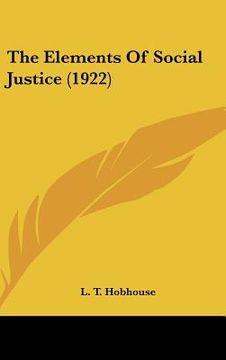 portada the elements of social justice (1922)