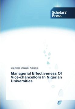 portada Managerial Effectiveness Of Vice-chancellors In Nigerian Universities