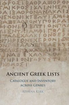 portada Ancient Greek Lists: Catalogue and Inventory Across Genres (in English)