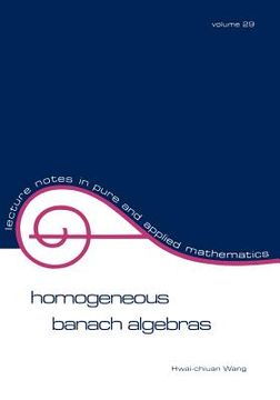 portada homogeneous banach algebras (en Inglés)