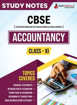 portada CBSE (Central Board of Secondary Education) Class XI Commerce - Accountancy Topic-wise Notes A Complete Preparation Study Notes with Solved MCQs (en Inglés)