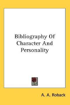 portada bibliography of character and personality