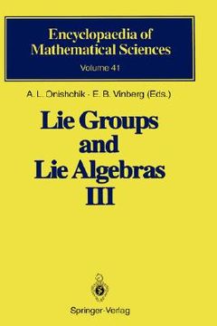 portada lie groups and lie algebras iii: structure of lie groups and lie algebras (en Inglés)