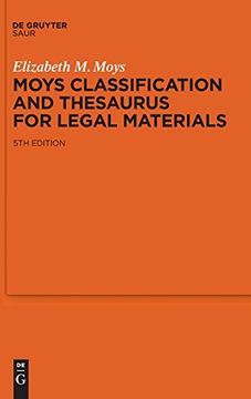 portada Moys Classification and Thesaurus for Legal Materials (en Inglés)