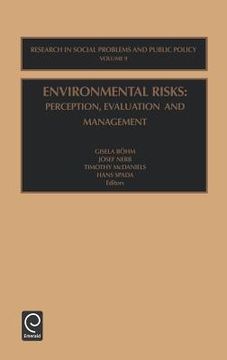portada environmental risks: perception, evaluation and management (in English)