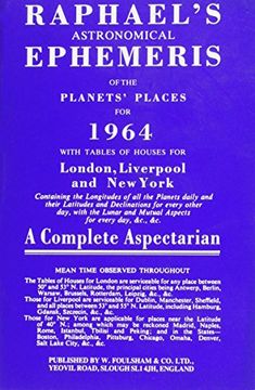 portada Raphael's Astronomical Ephemeris 1964 With Tables of Houses for London, Liverpool and new York
