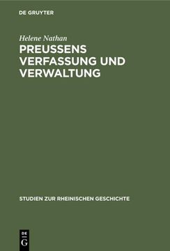 portada Preussens Verfassung und Verwaltung (en Alemán)