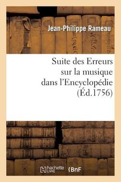 portada Suite Des Erreurs Sur La Musique Dans l'Encyclopédie (in French)