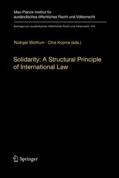 portada solidarity: a structural principle of international law (en Inglés)
