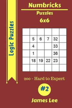 portada Numbricks Puzzles - 200 Hard to Expert 6x6 vol. 2 (in English)